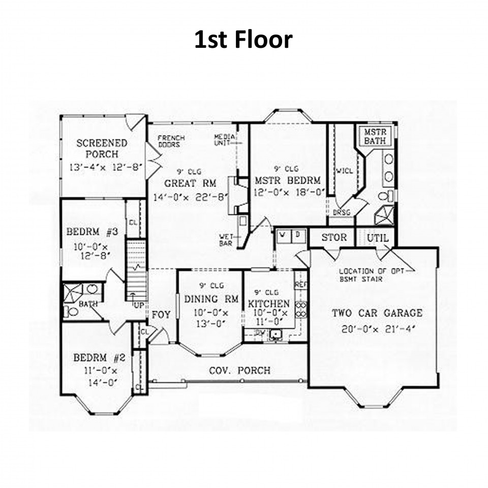 Alabama Style Home Floorplan
