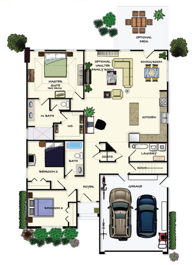 The Emerald Floorplan | DE & MD | Green Diamond Builders